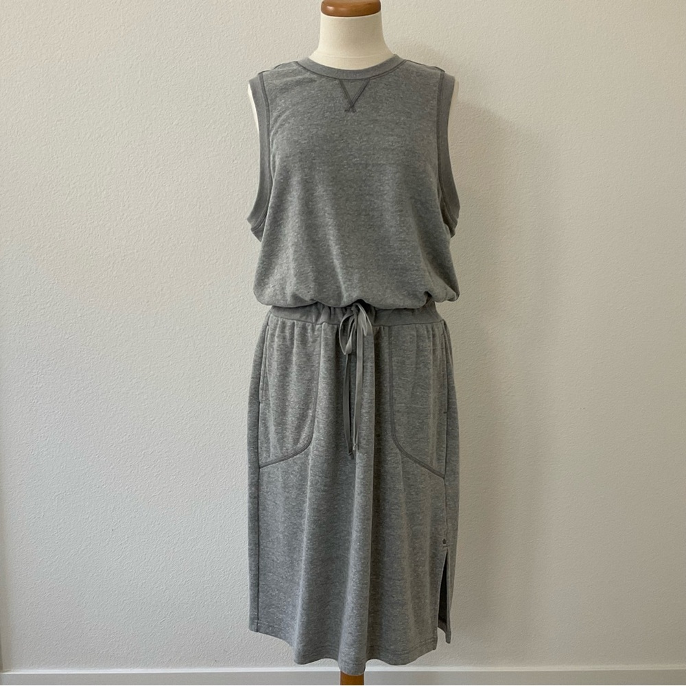 Prana Cozy Up Beach Hopper Hemp Sweatshirt Dress Heather Gray Size XL - Picture 6 of 13